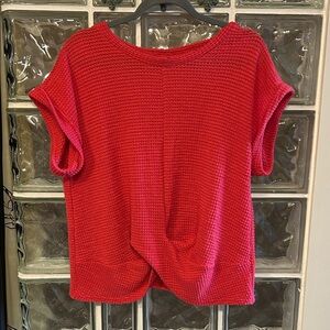 SHEIN Red Knit Women's Top